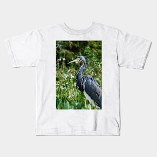 Tricolored Heron Kids T-Shirt